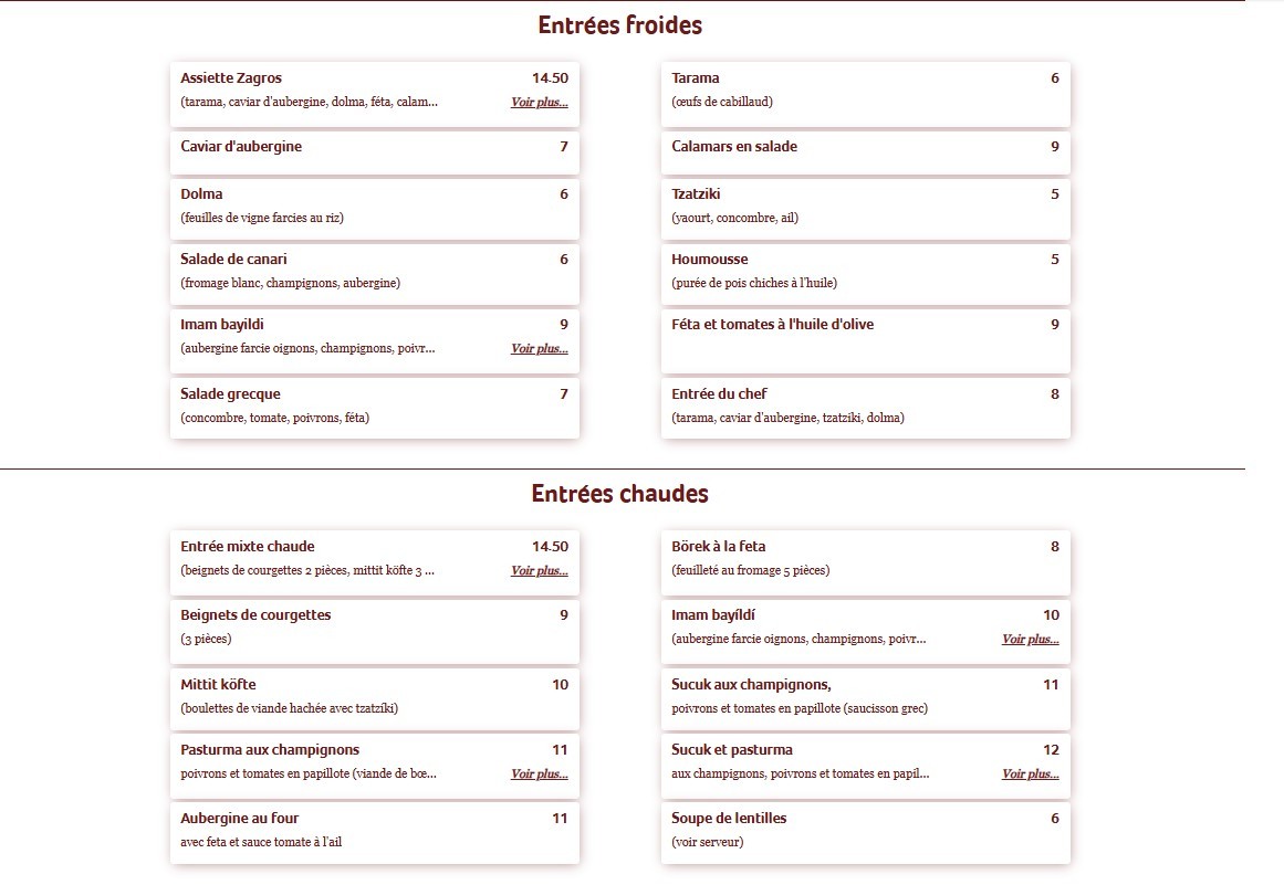 Zagros menu 1