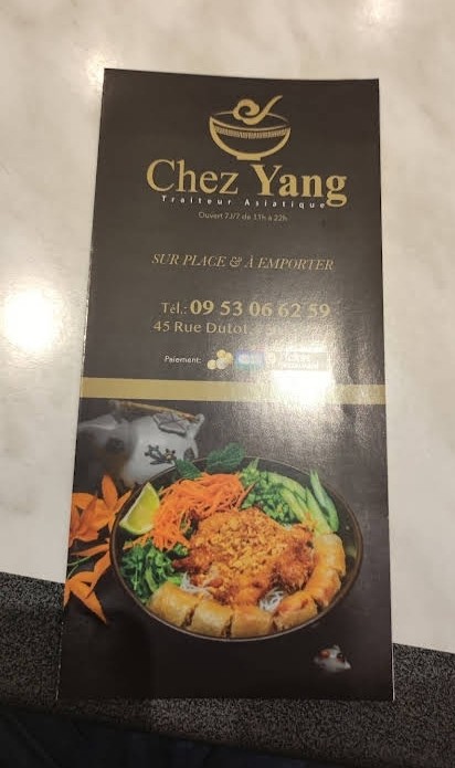 CHEZ YANG menu 1