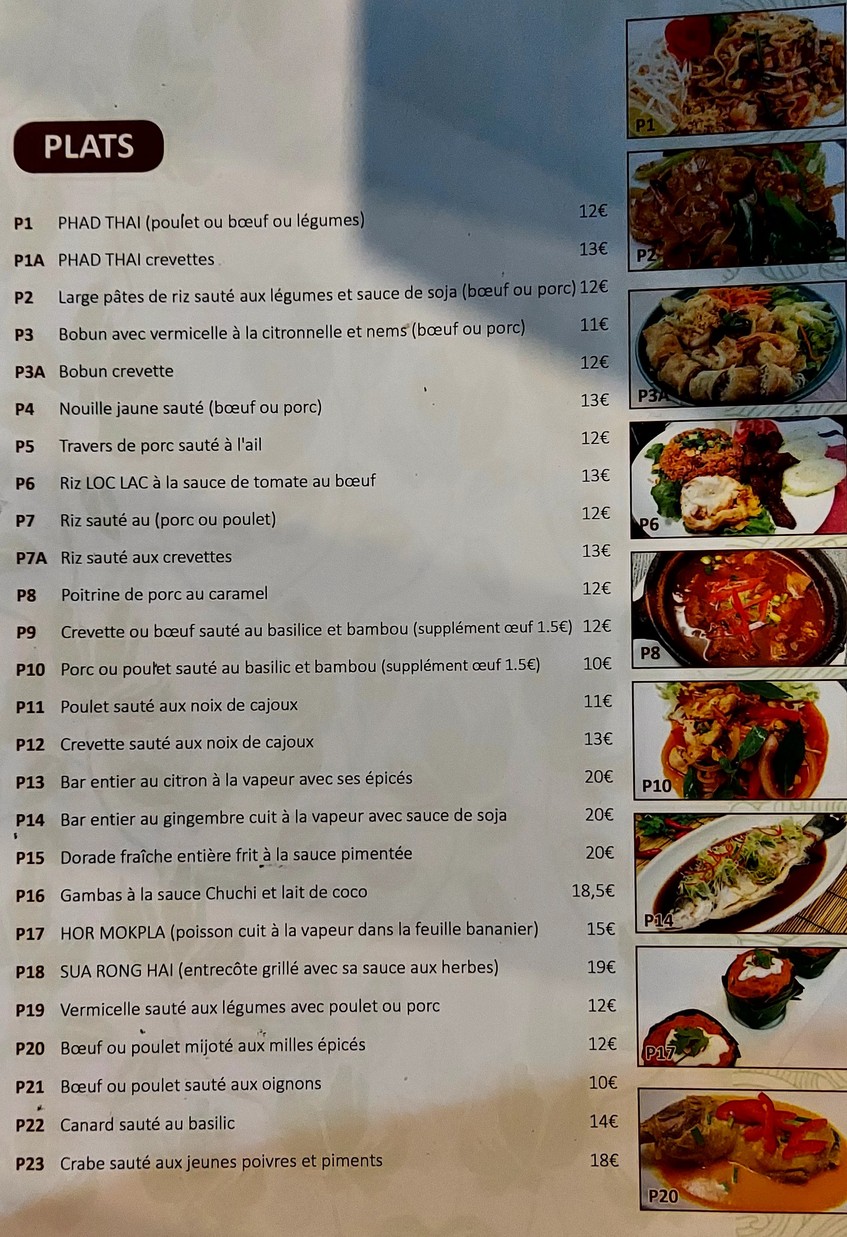 Chez Sommay menu 2
