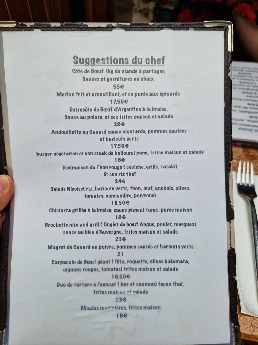 Monsieur Culbuto - Brasserie & Bar Paris 20 menu 3