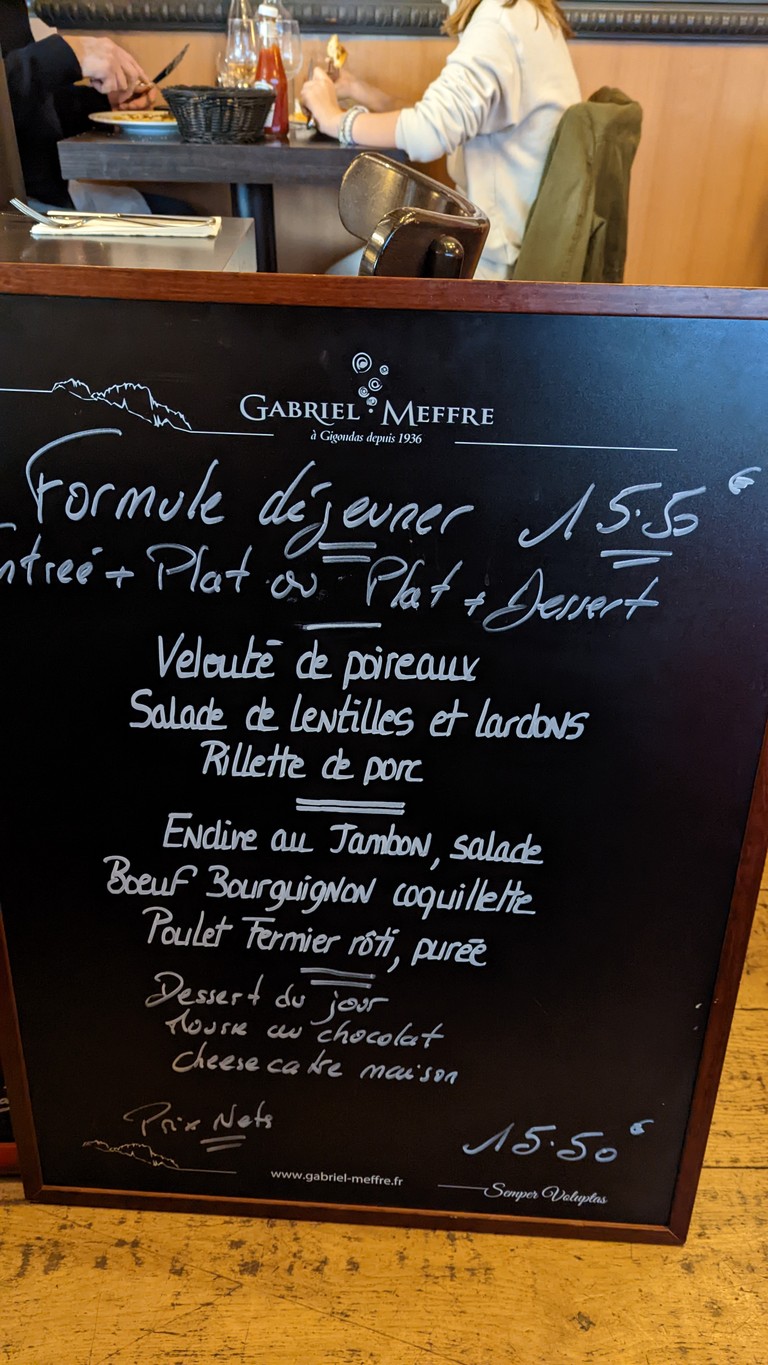 La Chope menu 2