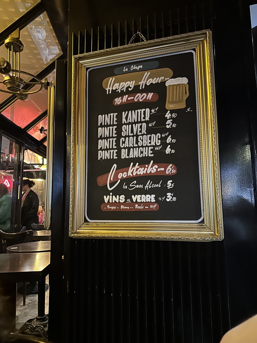 La Chope menu 3