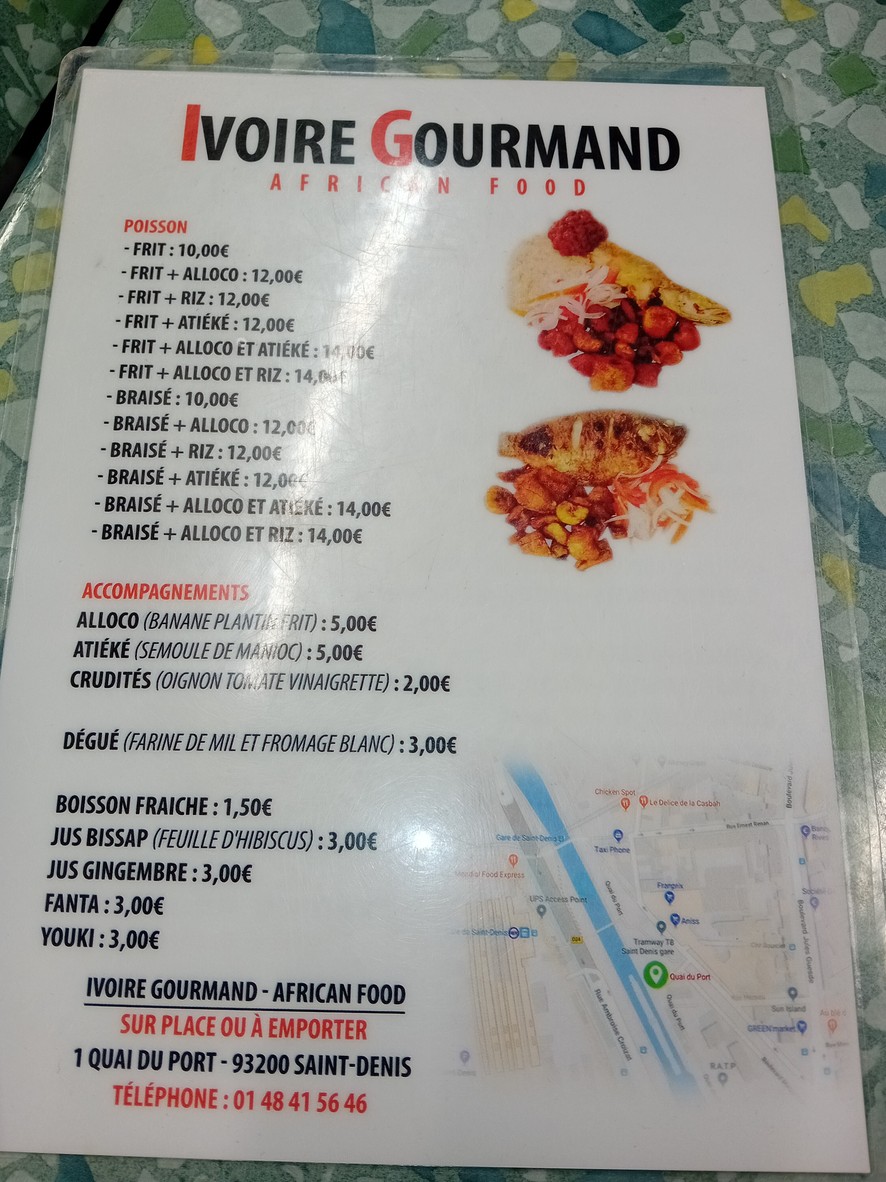 L'Ivoire Gourmand menu 2