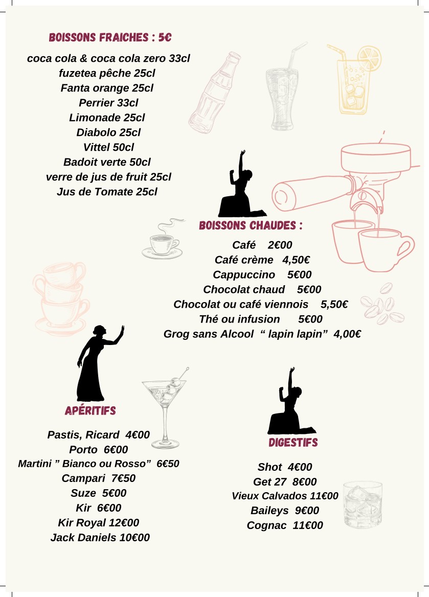 L'Entracte Gaîté menu 3