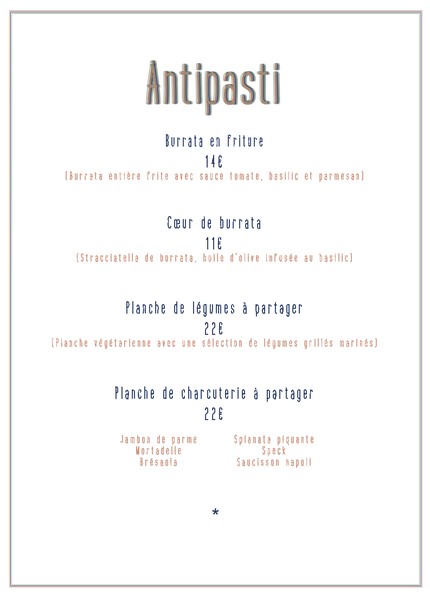 RESTAURANT EVVIVA