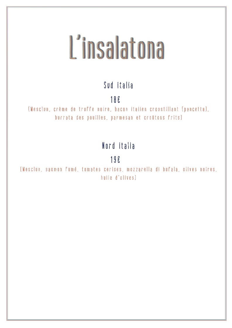 RESTAURANT EVVIVA menu 2