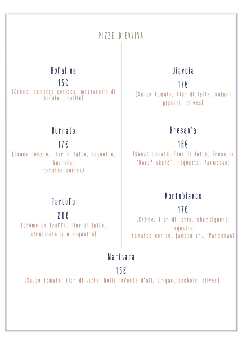 RESTAURANT EVVIVA menu 4