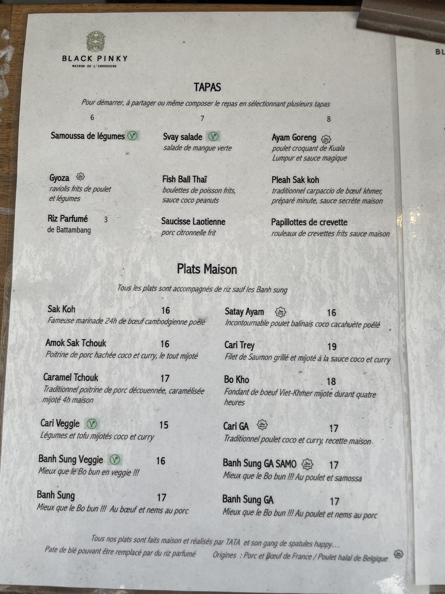 Black Pinky menu 1
