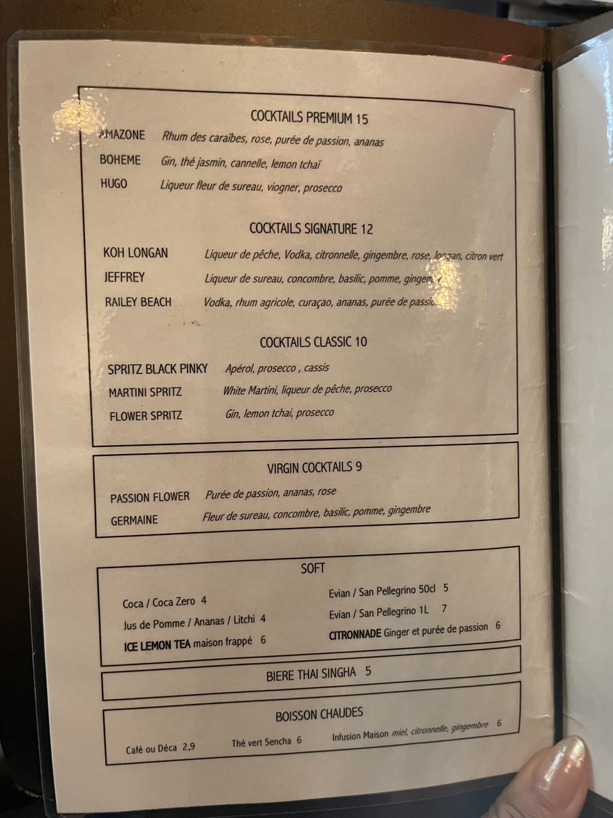 Black Pinky menu 2