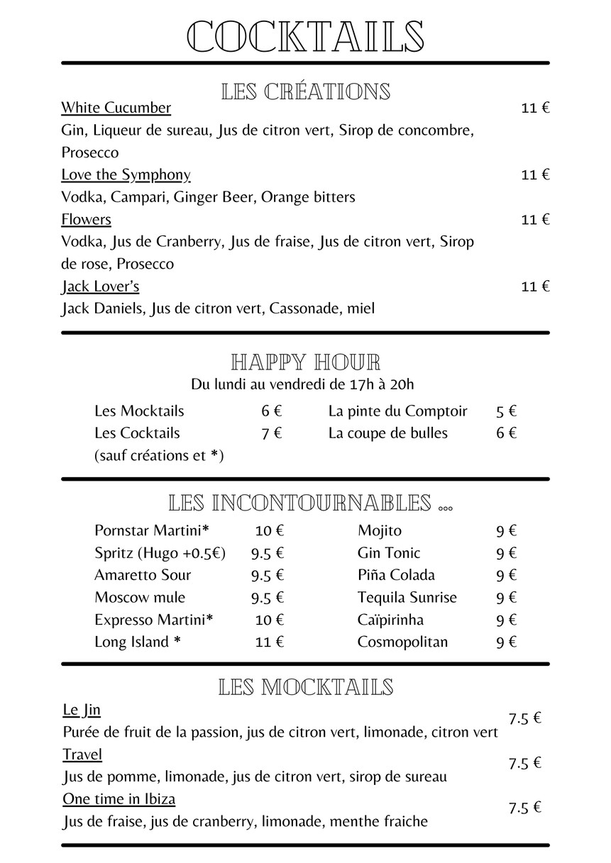 Le Grand Comptoir de Boulogne menu 2