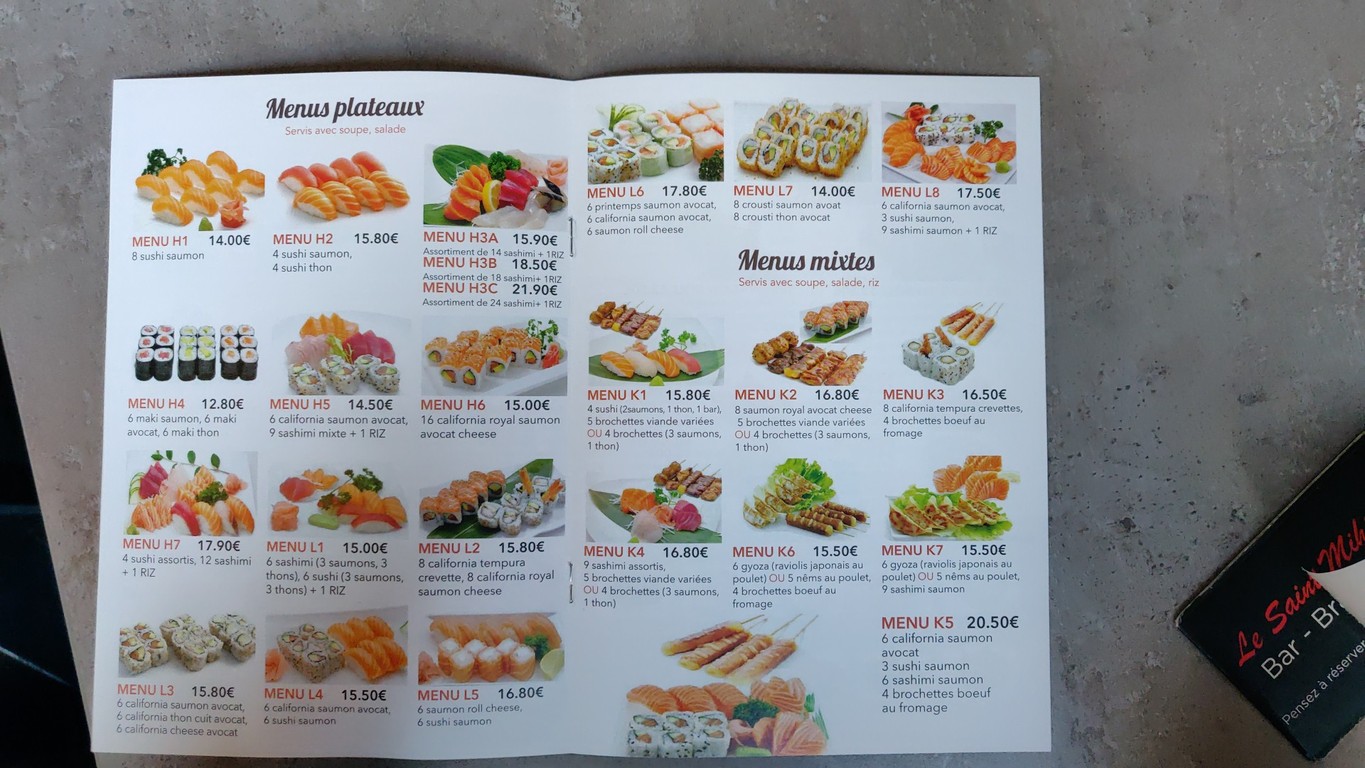Hokkaido menu 1
