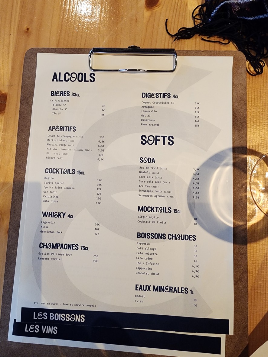 Quai Liberté menu 2
