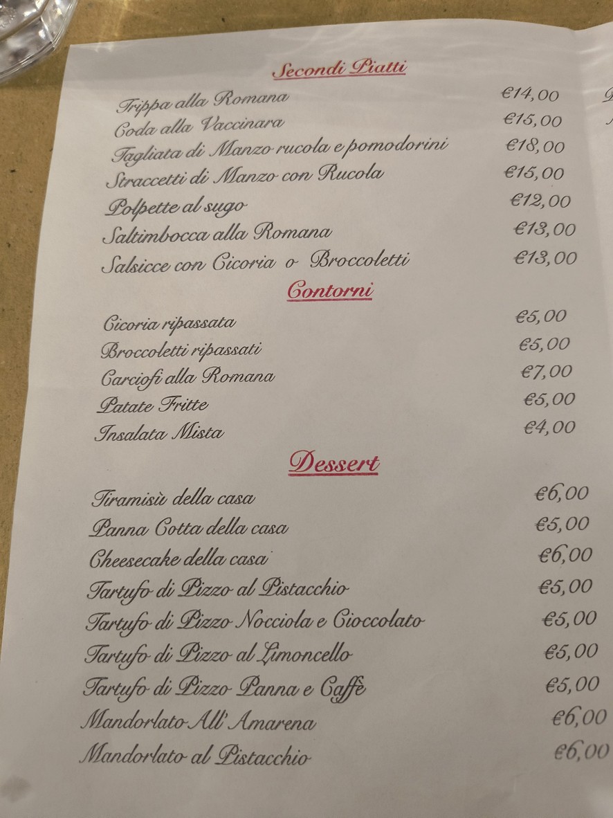 Ar Grottino der Traslocatore menu 2