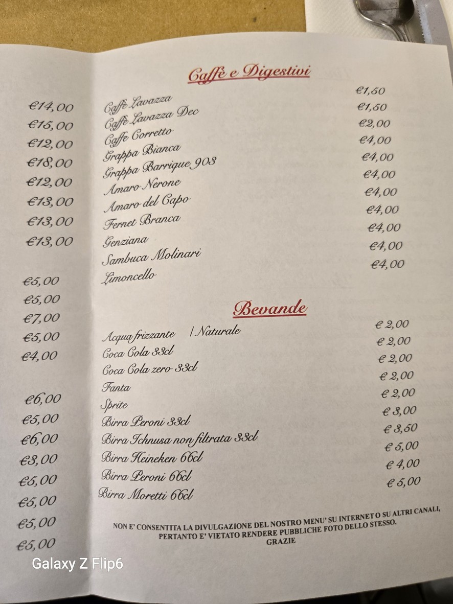 Ar Grottino der Traslocatore menu 3
