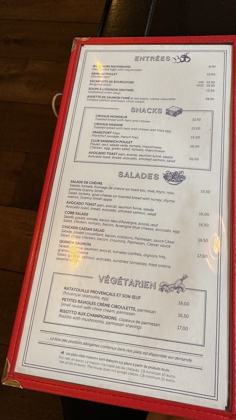 Café République menu 1