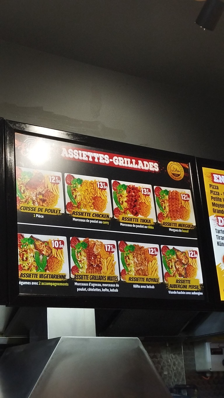 Restaurant Elite kebab menu 3