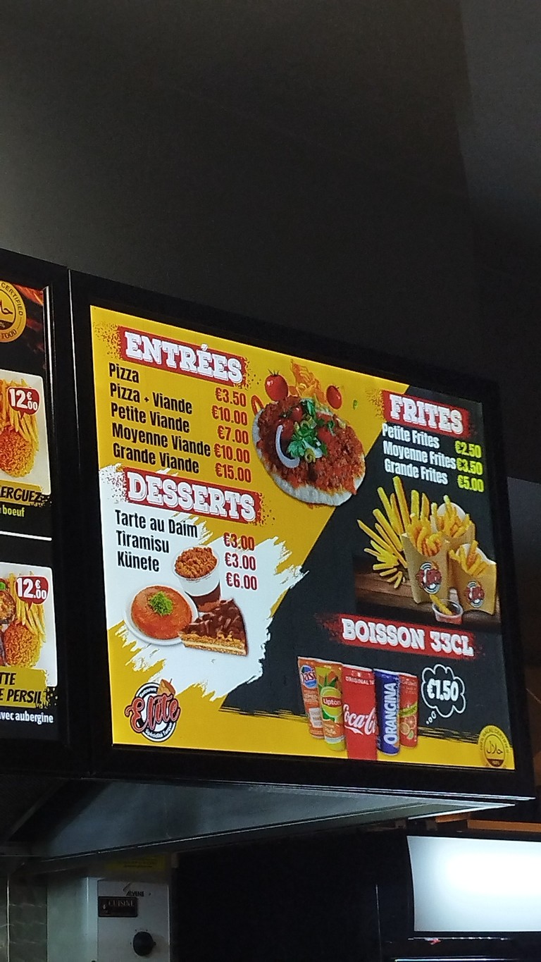 Restaurant Elite kebab menu 5