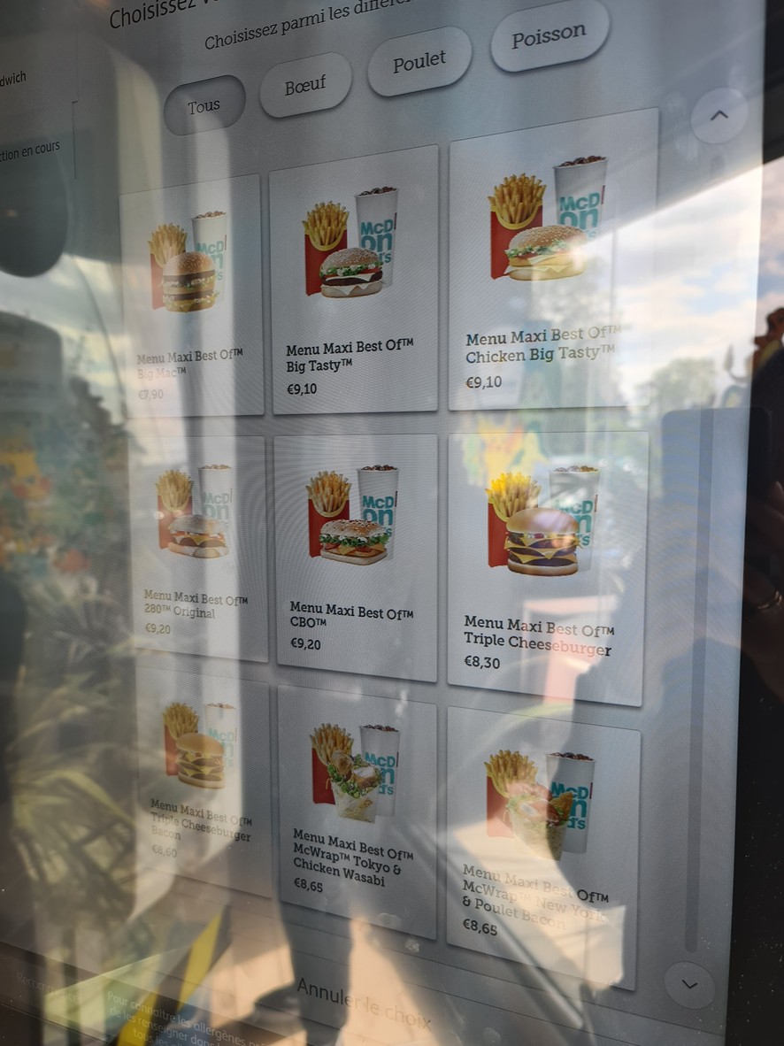 McDonald's menu 1