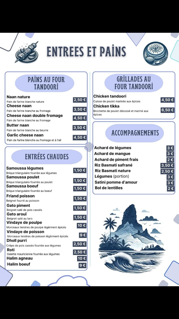 Le Dodo menu 1