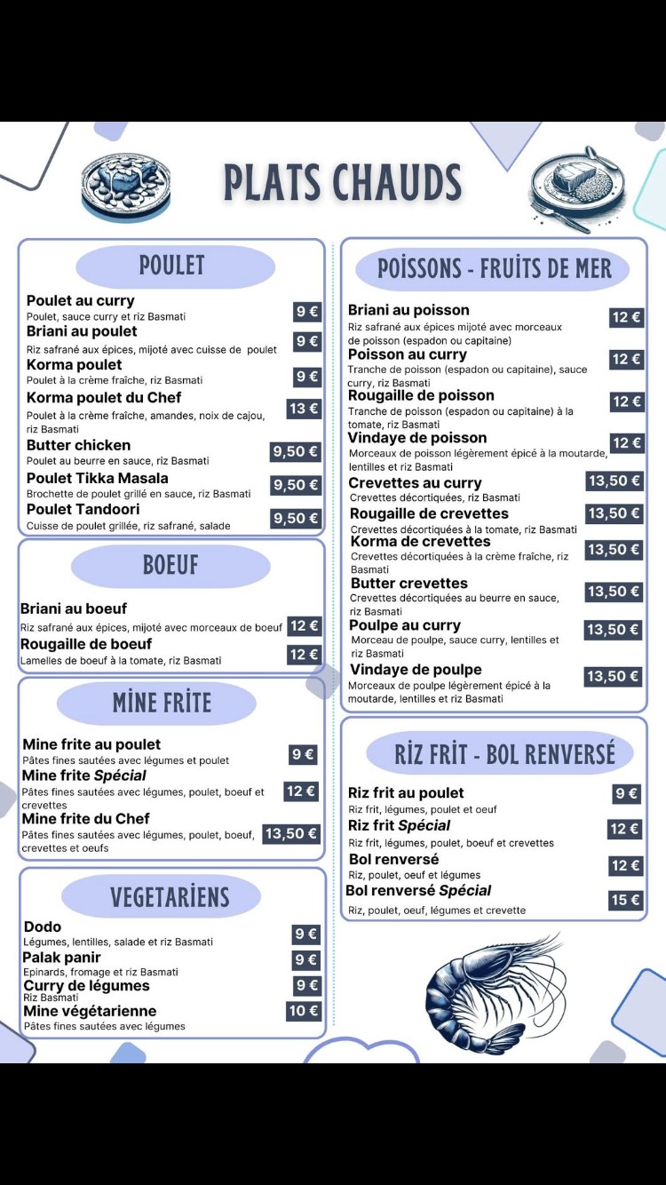 Le Dodo menu 2