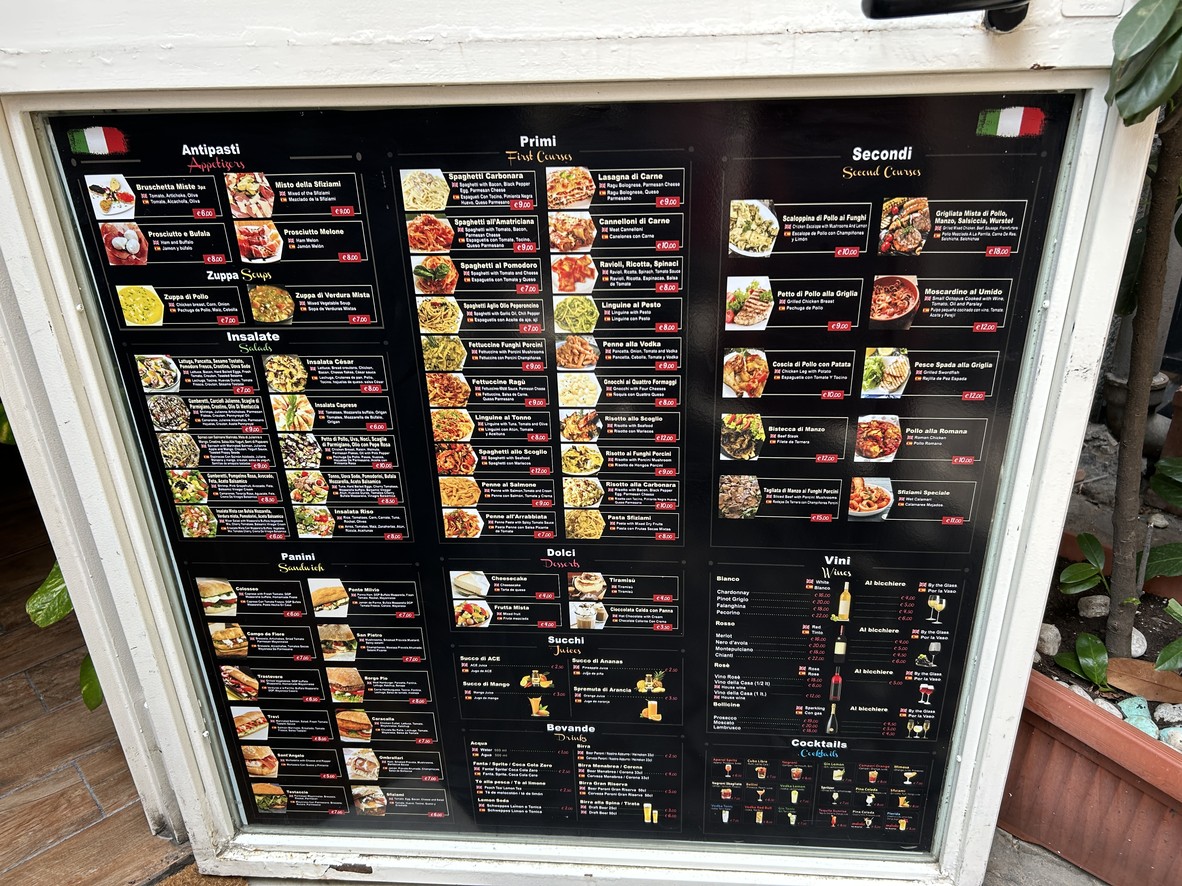 Sfiziami Italian Bistrot menu 1