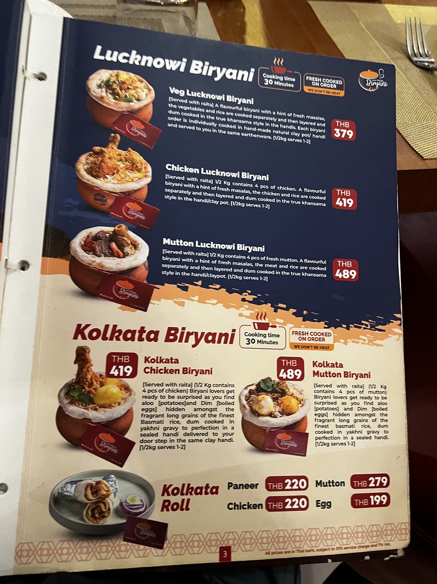Dum Handi Biryani -Opposite Holiday Inn menu 2