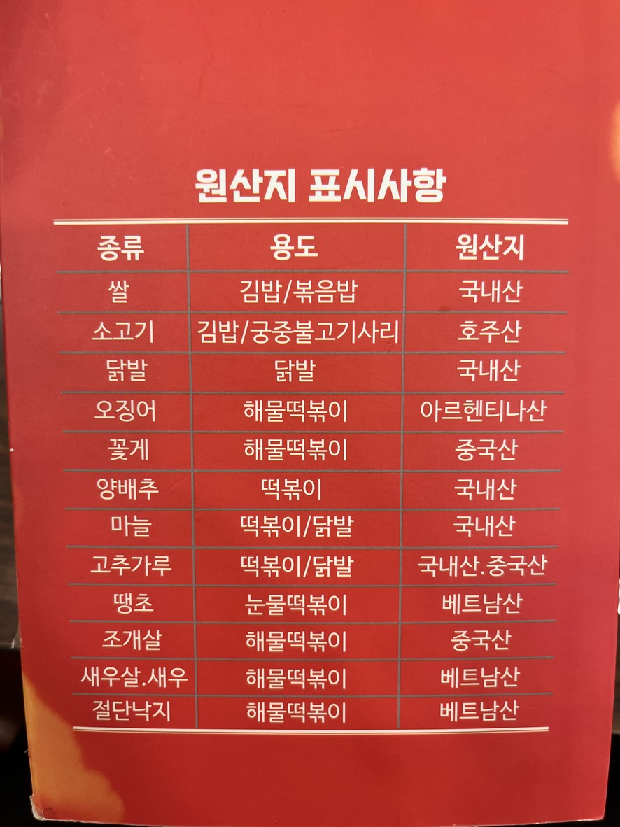 I Love ShinDangDong menu 3