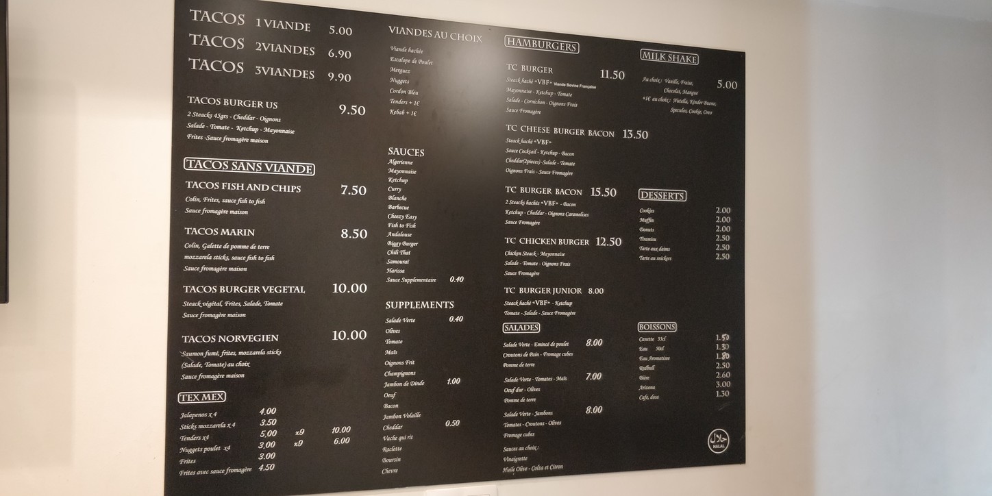 Tacos Corner menu 2