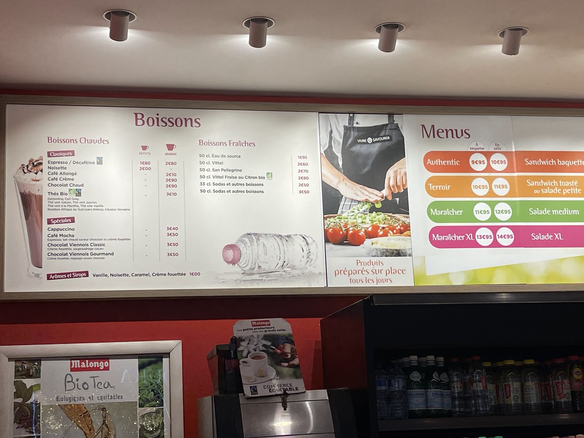 VIVRE & SAVOURER menu 1