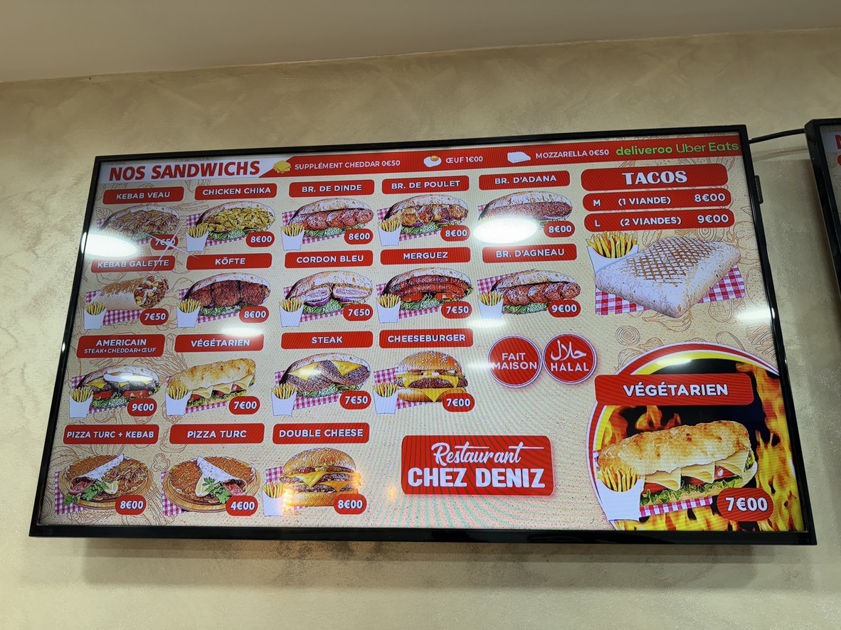 Chez Deniz menu 2