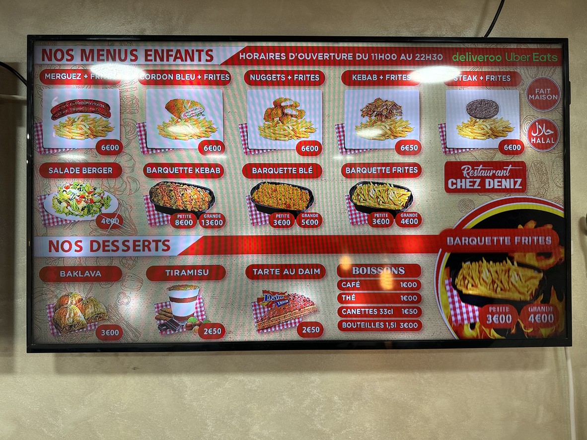 Chez Deniz menu 3