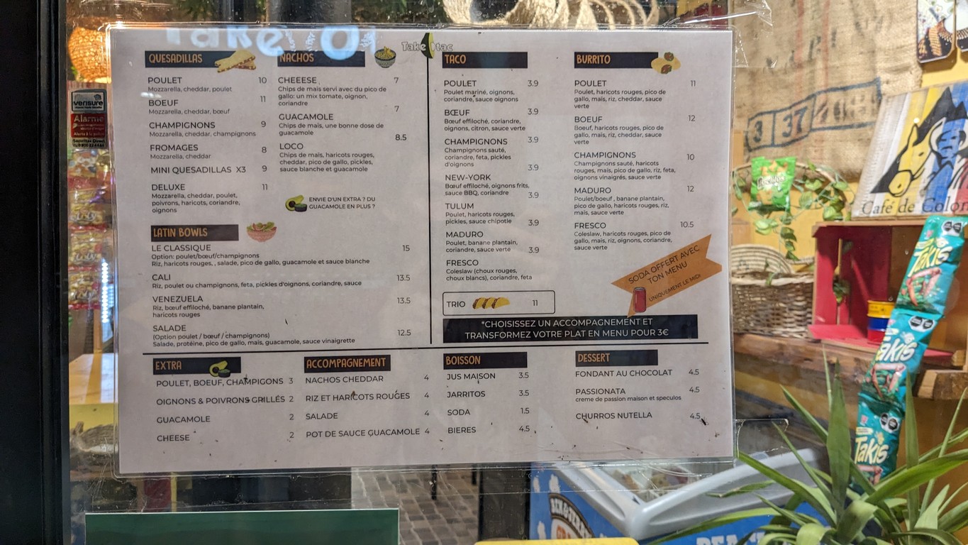 Take Otac - Avron menu 1