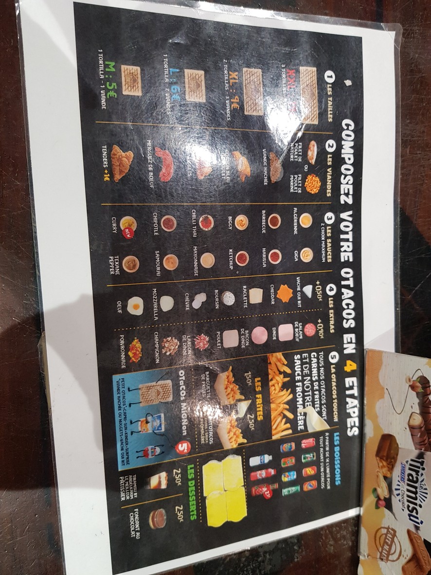 O'Tacos menu 3