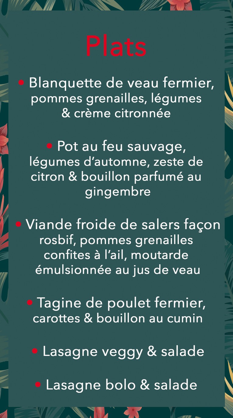 Belleville Sauvage menu 2