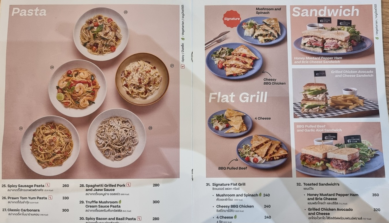 THE COFFEE CLUB -Samyan Mitrtown menu 4