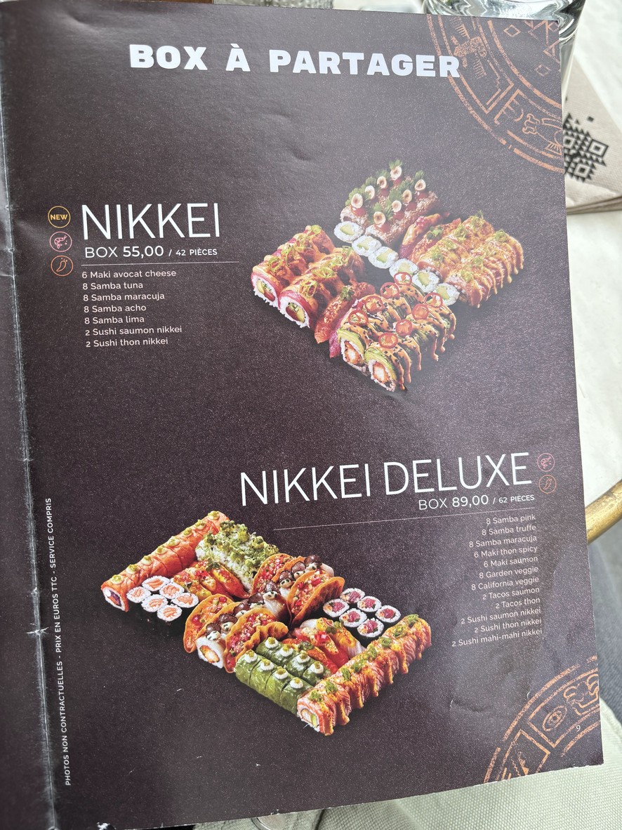 Côté Sushi Kléber menu 2