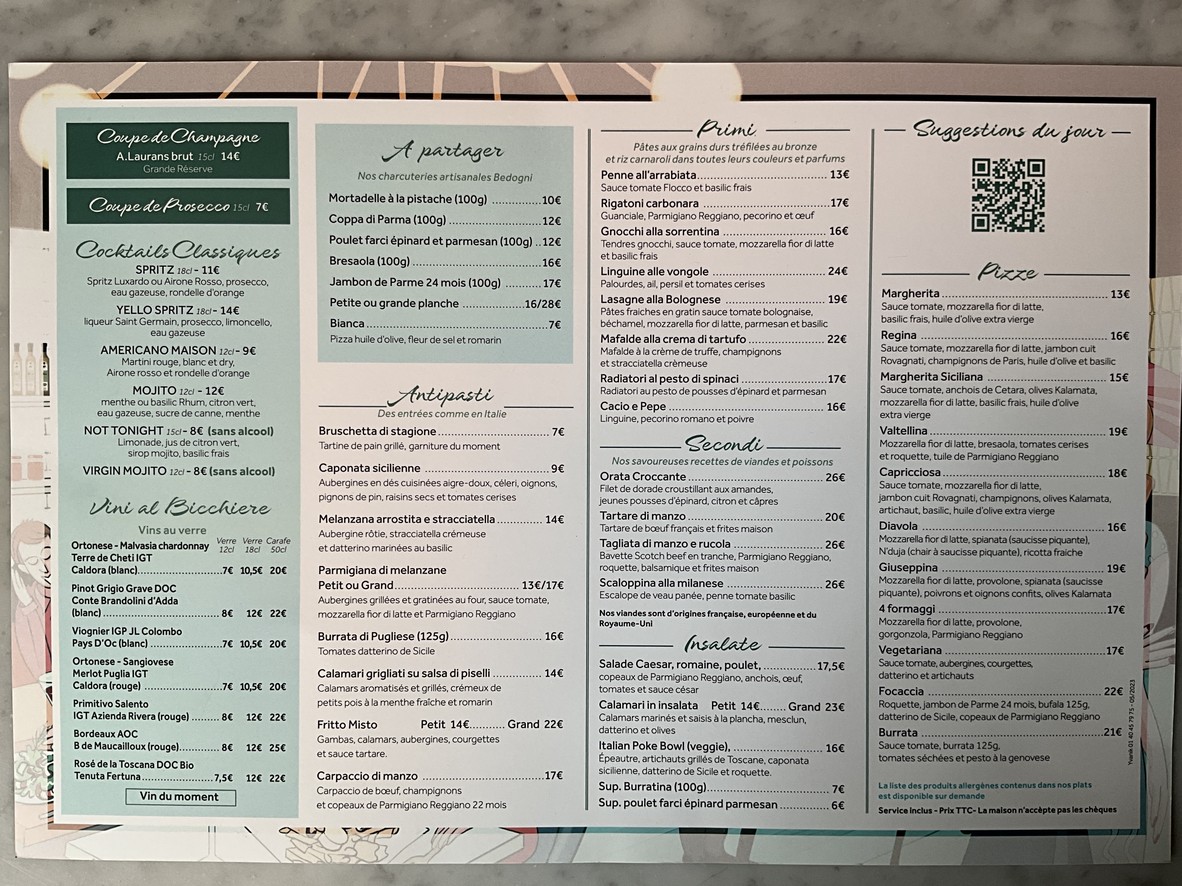 FLOCCO menu 1