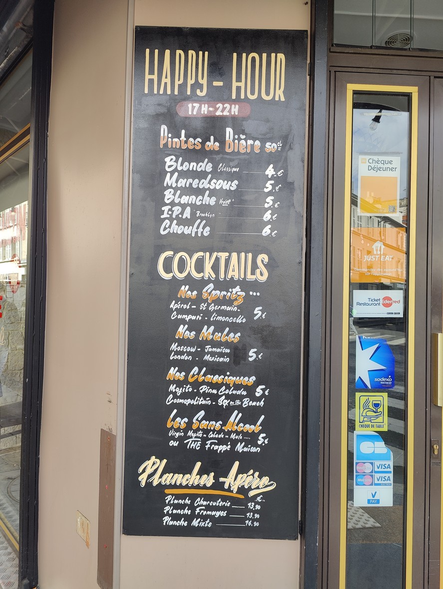 Le Croix Nivert menu 2