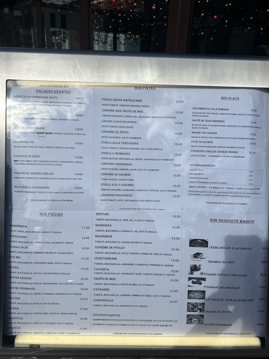 L'Italia In Bocca menu 1