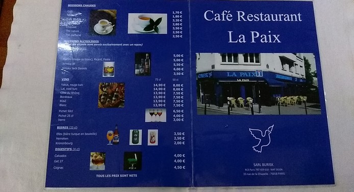 Café restaurant de la Paix