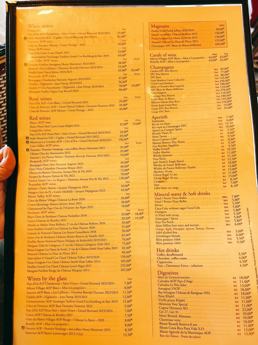 Chez André menu 4