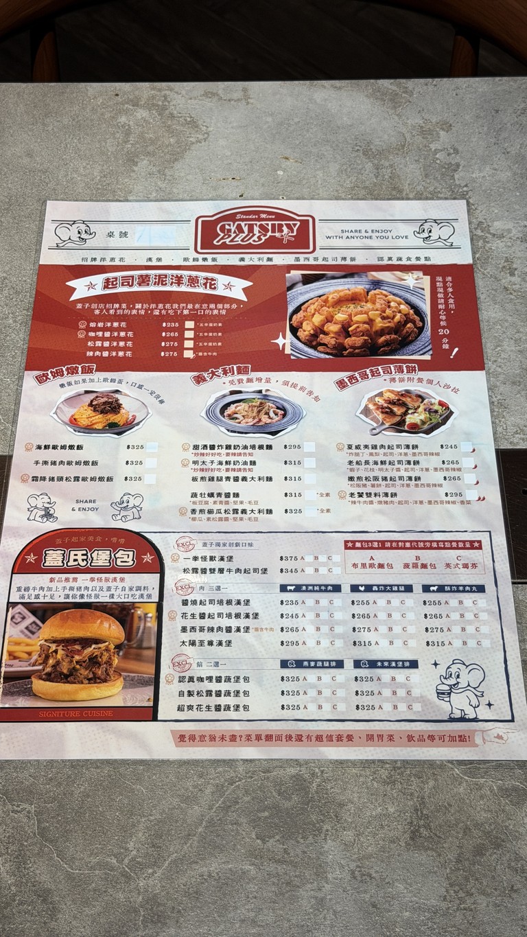 Gaizi Pulasi Xiao Can Guan - Xin Sheng Dian menu 1