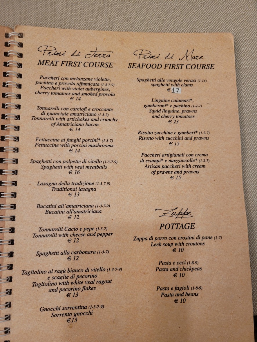La Pentolaccia menu 2