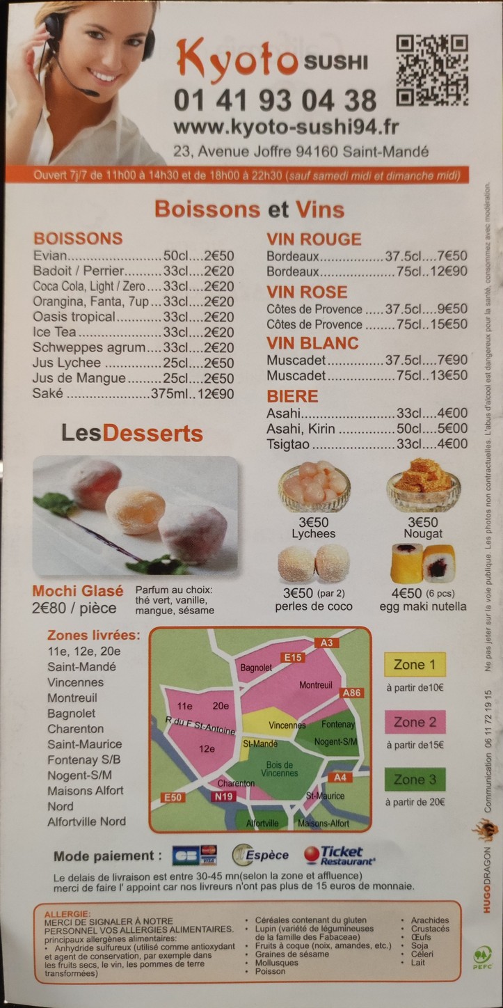 Kyoto Sushi menu 4