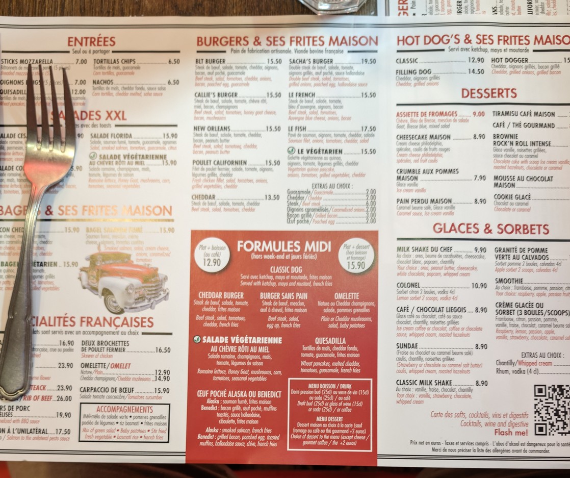 Le Fil Rouge Café menu 1