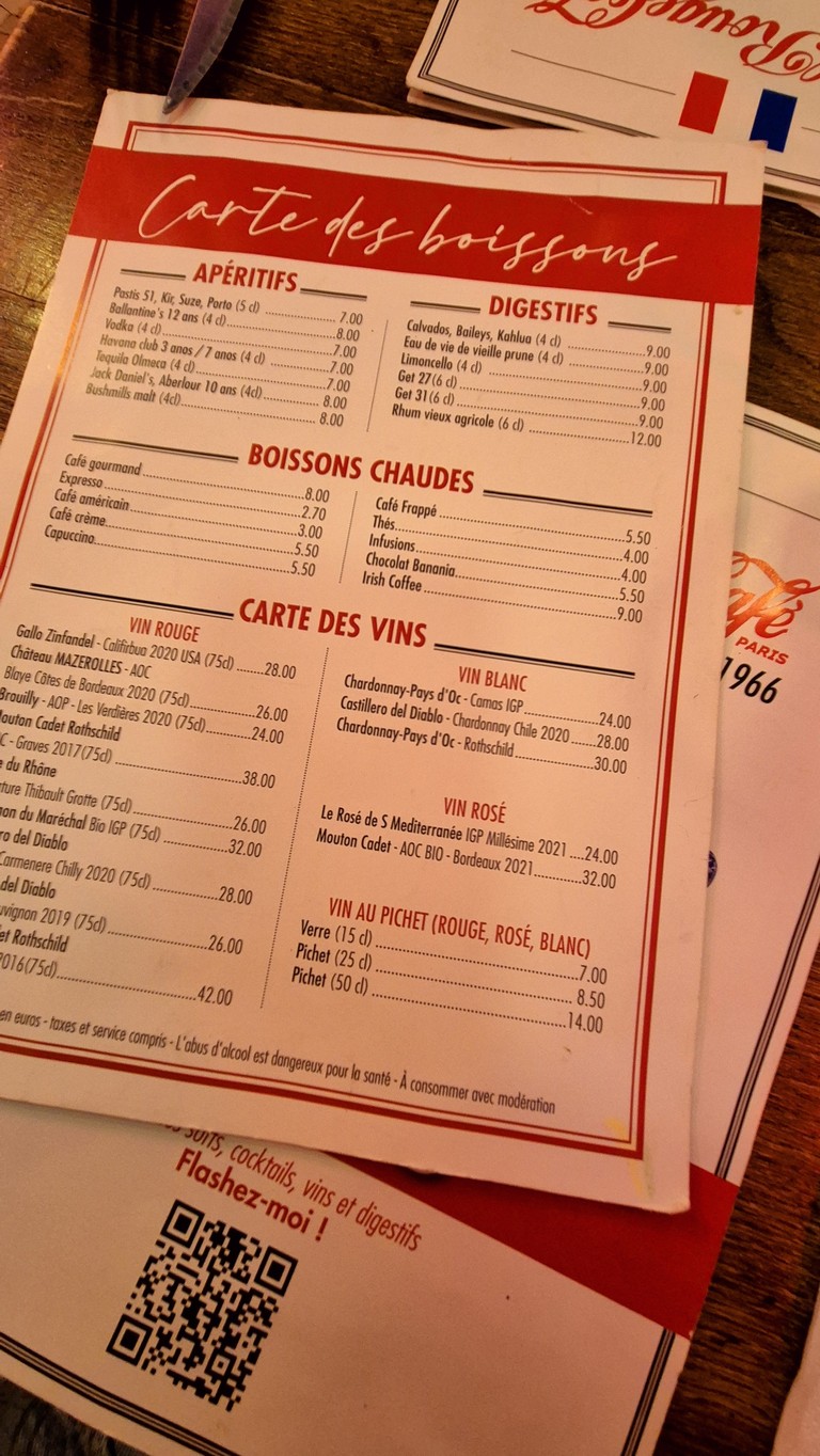 Le Fil Rouge Café menu 2