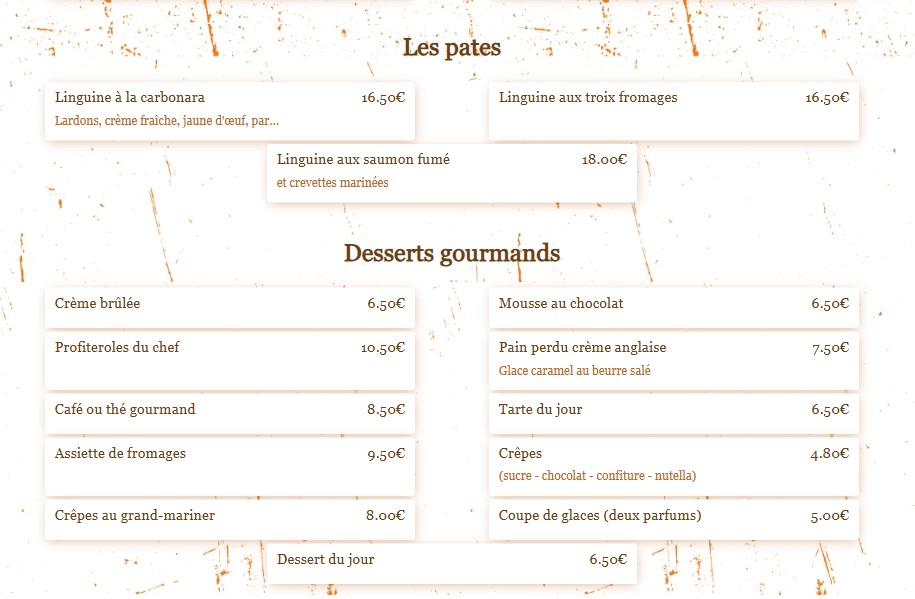 Bomby's Café menu 3