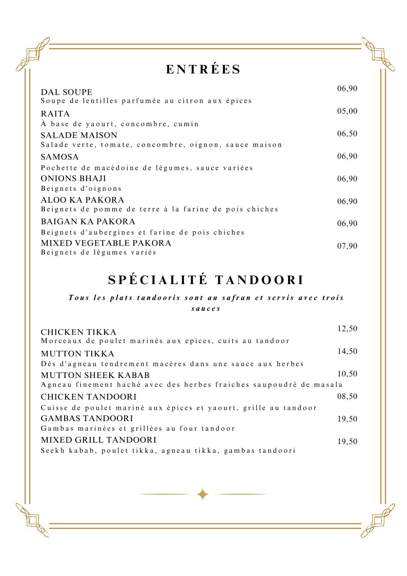 Avi Ravi menu 1