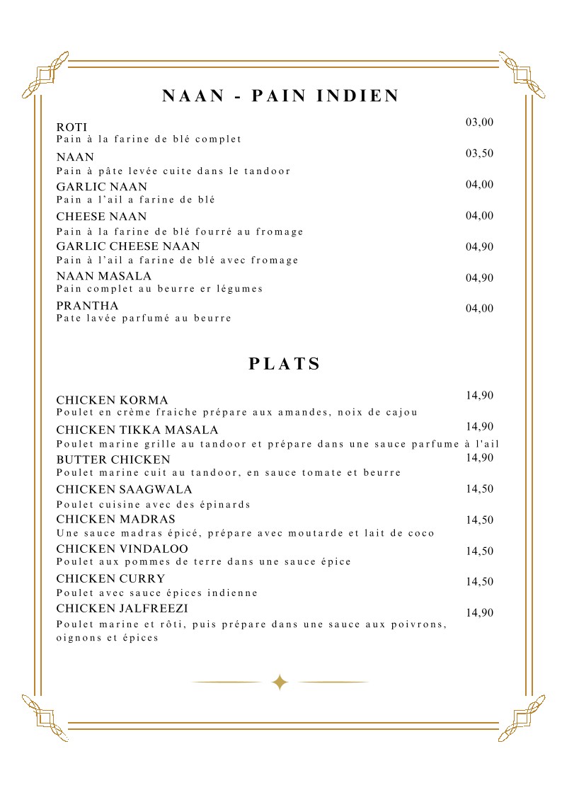 Avi Ravi menu 2