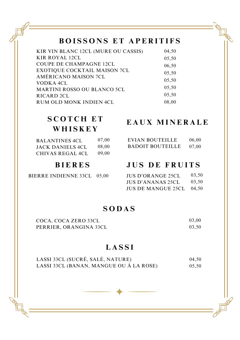 Avi Ravi menu 7